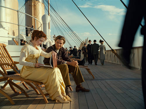 Kate Winslet and Leonardo DiCaprio in Titanic. (Paramount)